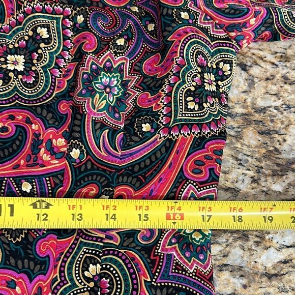 Maggy London Vintage Silk Button Closure Paisley Print Jacket Size 14 - Picture 9 of 10